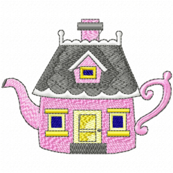 Teapots Embroidery Design 6 Teapots Embroidery Design 6